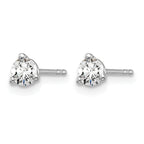 14K White Gold 1/3 ct Lab-Created Diamond VS+ F+, 3-Prong Stud Earrings