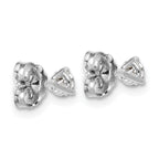 14K White Gold 1/3 ct Lab-Created Diamond VS+ F+, 3-Prong Stud Earrings