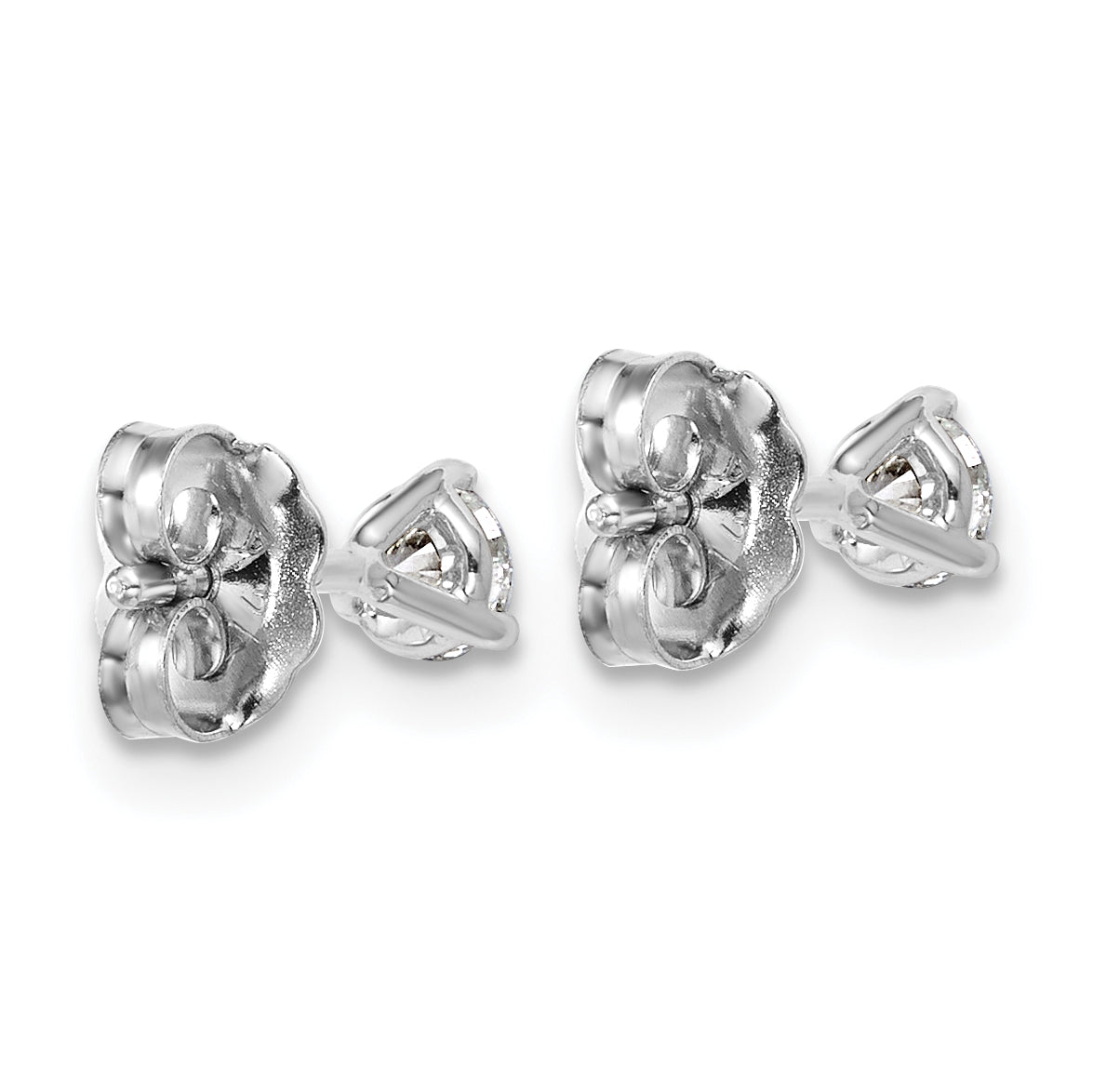 14K White Gold 1/3 ct Lab-Created Diamond VS+ F+, 3-Prong Stud Earrings
