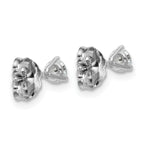 14K White Gold 3/8 ct Lab-Created Diamond VS/SI+ G+, 3-Prong Stud Earrings