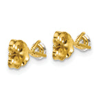 14K Yellow Gold 3/8 ct Lab-Created Diamond VS/SI+ G+, 3-Prong Stud Earrings