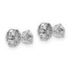 18K White Gold 1/2 ct Certified Lab-Created Diamond VS+ F+, 3-Prong Stud Earrings