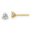 18K Yellow Gold 1/2 ct Lab-Created Diamond VS+ F+, 3-Prong Stud Earrings