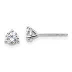 Platinum 1/2 ct Lab-Created Diamond VS+ F+, 3-Prong Stud Earrings
