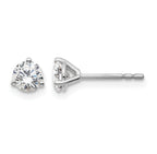 14K White Gold 5/8 ct Certified Lab-Created Diamond VS/SI+ G+, 3-Prong Stud Earrings