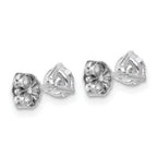 18K White Gold 3/4 ct Certified Lab-Created Diamond VS+ F+, 3-Prong Stud Earrings