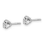 Platinum 3/4 ct Lab-Created Diamond VS+ F+, 3-Prong Stud Earrings