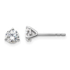 Platinum 3/4 ct Lab-Created Diamond VS+ F+, 3-Prong Stud Earrings