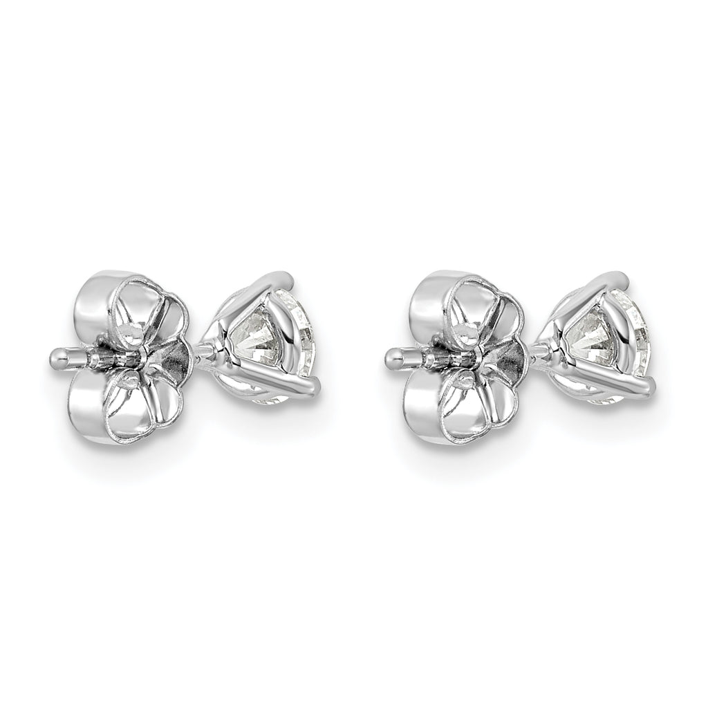 14K White Gold 3/4 ct Certified Lab-Created Diamond VS/SI+ G+, 3-Prong Stud Earrings