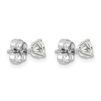 14K White Gold 3/4 ct Certified Lab-Created Diamond VS/SI+ G+, 3-Prong Stud Earrings