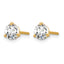 14K Yellow Gold 3/4 ct Certified Lab-Created Diamond VS/SI+ G+, 3-Prong Stud Earrings