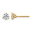 14K Yellow Gold 3/4 ct Lab-Created Diamond VS/SI+ G+, 3-Prong Stud Earrings