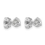 Platinum 1 ct Lab-Created Diamond VS+ F+, 3-Prong Stud Earrings