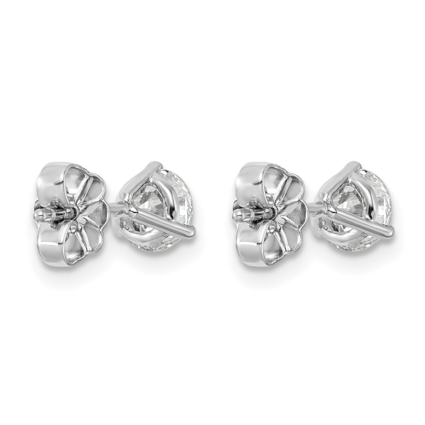 Platinum 1 ct Lab-Created Diamond VS+ F+, 3-Prong Stud Earrings