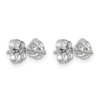 14K White Gold 1 ct Certified Lab-Created Diamond VS/SI+ G+, 3-Prong Stud Earrings