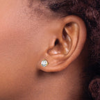 14K Yellow Gold 1 ct Lab-Created Diamond VS/SI+ G+, 3-Prong Stud Earrings