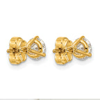 14K Yellow Gold 1 ct Certified Lab-Created Diamond VS/SI+ G+, 3-Prong Stud Earrings