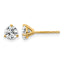 14K Yellow Gold 1 ct Certified Lab-Created Diamond VS/SI+ G+, 3-Prong Stud Earrings