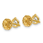 18K Yellow Gold 1 1/2 ct Lab-Created Diamond VS+ F+, 3-Prong Stud Earrings