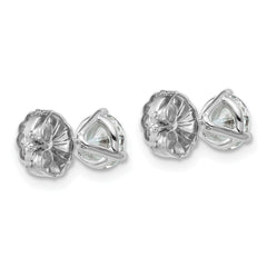 14k 1 1/2 carat Lab Grown Diamond VS+ F+ Round Complete Three Prong Stud Earrings