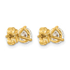 14K Yellow Gold 1 1/2 ct Lab-Created Diamond VS/SI+ G+, 3-Prong Stud Earrings