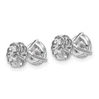 18K White Gold 2 ct Lab-Created Diamond VS+ F+, 3-Prong Stud Earrings