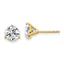 18K Yellow Gold 2 1/2 ct Certified Lab-Created Diamond VS+ F+, 3-Prong Stud Earrings