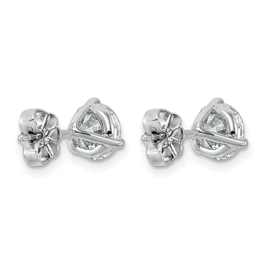 Platinum 2 1/2 ct Certified Lab-Created Diamond VS+ F+, 3-Prong Stud Earrings