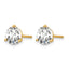 14K Yellow Gold 2 1/2 ct Lab-Created Diamond VS/SI+ G+, 3-Prong Stud Earrings