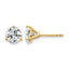 14K Yellow Gold 2 ct Lab-Created Diamond VS/SI+ G+, 3-Prong Stud Earrings