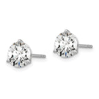 Platinum 3 ct Certified Lab-Created Diamond VS+ F+, 3-Prong Stud Earrings