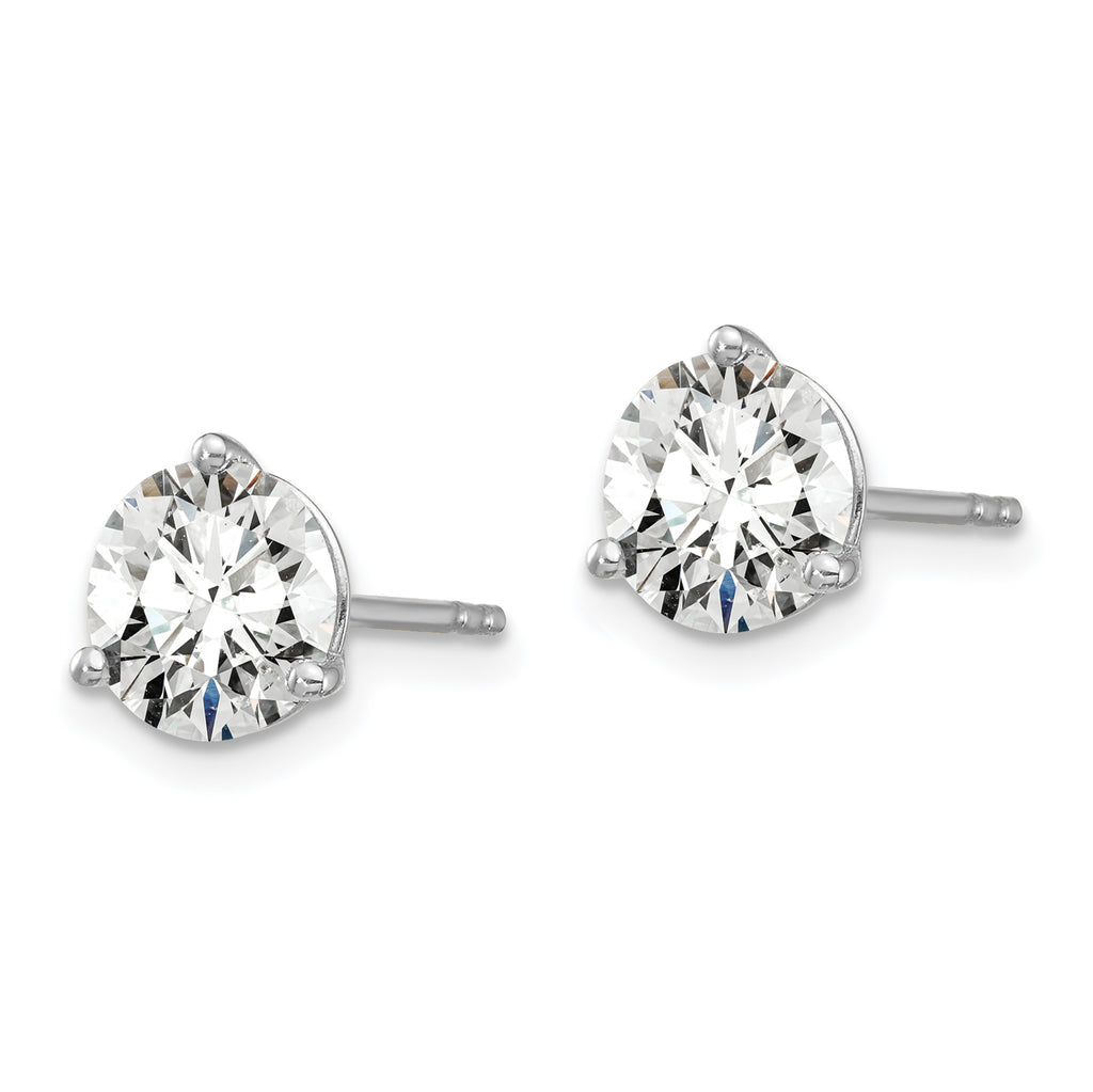 Platinum 3 ct Lab-Created Diamond VS+ F+, 3-Prong Stud Earrings