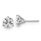 Platinum 3 ct Lab-Created Diamond VS+ F+, 3-Prong Stud Earrings