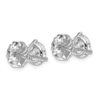 18K White Gold 4 ct Lab-Created Diamond VS+ F+, 3-Prong Stud Earrings