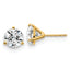 18K Yellow Gold 4 ct Certified Lab-Created Diamond VS+ F+, 3-Prong Stud Earrings