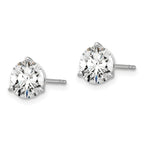 Platinum 4 ct Lab-Created Diamond VS+ F+, 3-Prong Stud Earrings