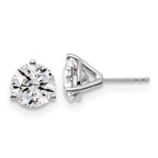 18K White Gold 5 ct Lab-Created Diamond VS+ F+, 3-Prong Stud Earrings