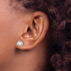 14K White Gold 5 ct Certified Lab-Created Diamond VS/SI+ G+, 3-Prong Stud Earrings