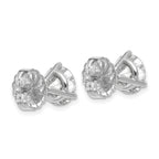 14K White Gold 5 ct Certified Lab-Created Diamond VS/SI+ G+, 3-Prong Stud Earrings