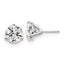 18K White Gold 6 ct Certified Lab-Created Diamond VS+ F+, 3-Prong Stud Earrings