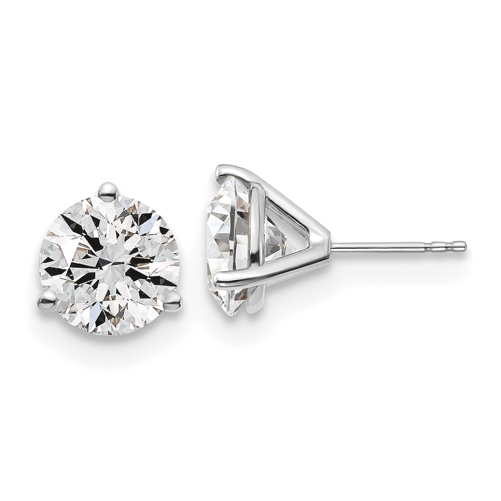 Platinum 6 ct Lab-Created Diamond VS+ F+, 3-Prong Stud Earrings