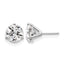 14K White Gold 6 ct Certified Lab-Created Diamond VS+ F+, 3-Prong Stud Earrings