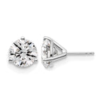 14K White Gold 6 ct Certified Lab-Created Diamond VS/SI+ G+, 3-Prong Stud Earrings