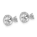 14K White Gold 1/5 ct Lab-Created Diamond VS+ F+, 3-Prong Screw-Back Stud Earrings