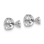 14K White Gold 1/4 ct Certified Lab-Created Diamond VS+ F+, 3-Prong Screw-Back Stud Earrings