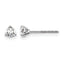 14K White Gold 1/4 ct Certified Lab-Created Diamond VS+ F+, 3-Prong Screw-Back Stud Earrings