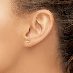 14k 1/4 carat Lab Grown Diamond VS+ F+ Round Complete Three Prong Screwback Stud Earrings