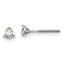 18K White Gold 1/3 ct Lab-Created Diamond VS+ F+, 3-Prong Screw-Back Stud Earrings