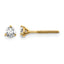 14K Yellow Gold 1/3 ct Lab-Created Diamond VS/SI+ G+, 3-Prong Screw-Back Stud Earrings