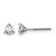14K White Gold 1/2 ct Lab-Created Diamond VS+ F+, 3-Prong Screw-Back Stud Earrings